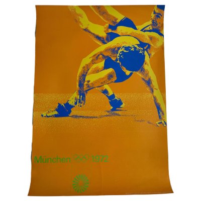 Munich Olympic Games Mens Wrestling Poster by Otl Aicher, 1972-TZ-1373774