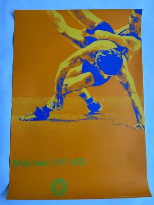 Munich Olympic Games Mens Wrestling Poster by Otl Aicher, 1972-TZ-1373774