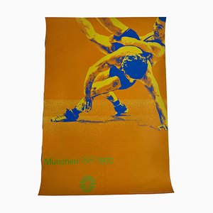 Munich Olympic Games Mens Wrestling Poster by Otl Aicher, 1972-TZ-1373774