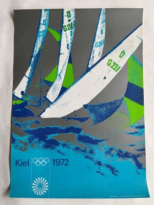 Munich Olympic Games Sejling Skabe Yachting Poster by Otl Aicher, 1972-TZ-1373782