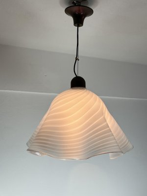 Murano and Brass Glass Hanging Light, Italy, 1970s-YST-1735959