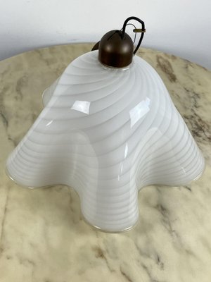 Murano and Brass Glass Hanging Light, Italy, 1970s-YST-1735959