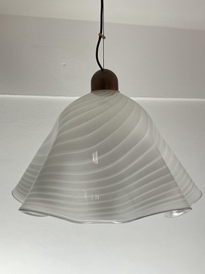 Murano and Brass Glass Hanging Light, Italy, 1970s-YST-1735959