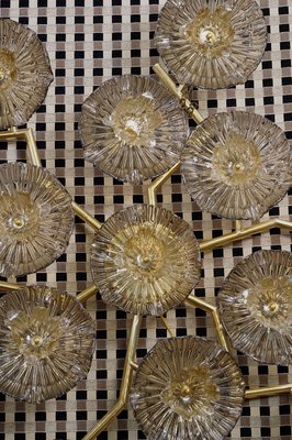 Murano Art Glass and Brass Mid-Century Chandelier / Wall Light, 2010s-UH-853037