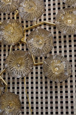 Murano Art Glass and Brass Mid-Century Chandelier / Wall Light, 2010s-UH-853037