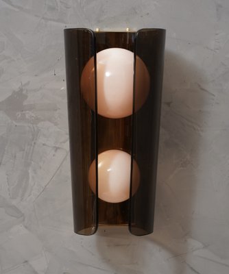 Murano Art Glass Brown and Pink Wall Light, 1980s-UH-1750132