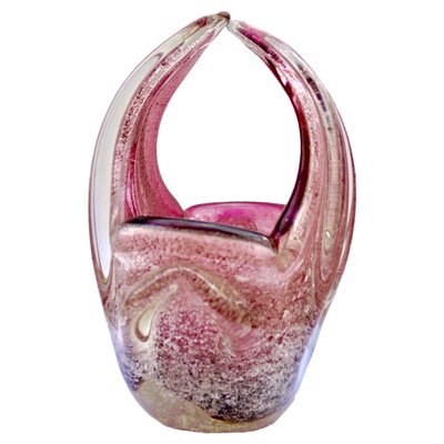 Murano Art Glass Cornucopia Flower Basket-MJY-1148687