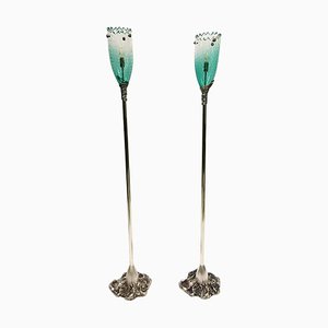 Murano Art Glass Floor Lamps, Italy, Set of 2-UCH-1224900