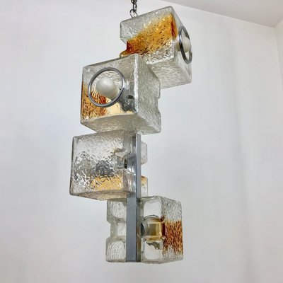 Murano Art Glass Sculpture Cube Ceiling Light by Toni Zuccheri for VeArt, 1970s-LYQ-1171793