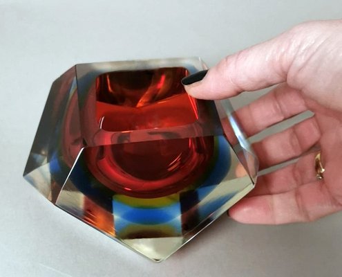 Murano Ashtray in Sommerso Glass in the style of Mandruzzato, 1964-QRS-1812777