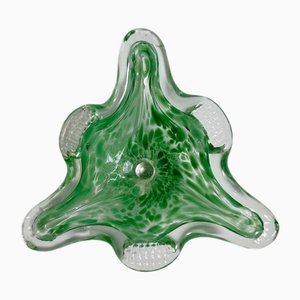 Murano Ashtray with Pastel Green Speckle Triangle, 1970s-VTK-2019825