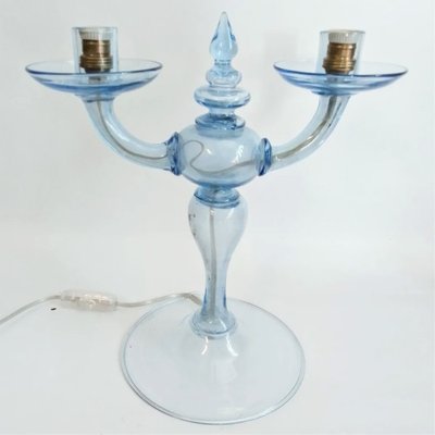 Murano Blown Glass Candlestick in the Style of Vittorio Zecchin, 1920-QZG-1338320