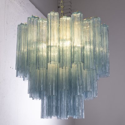 Murano Blue Glass Tronchi Chandelier, 1980s-MPO-1761770