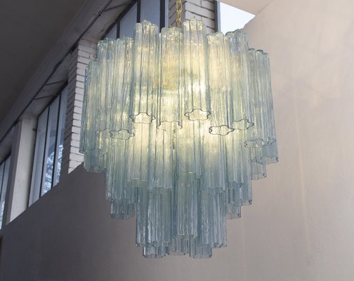 Murano Blue Glass Tronchi Chandelier, 1980s-MPO-1761770