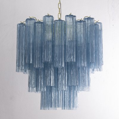 Murano Blue Glass Tronchi Chandelier, 1980s-MPO-1761770