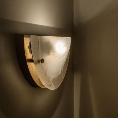 Murano Brass and Glass Wall Light from Hillebrand, 1975-VDW-885967