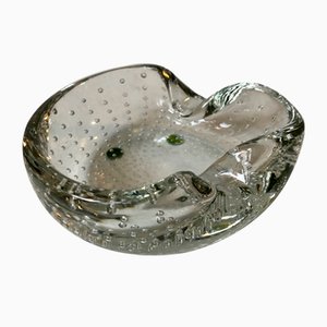 Murano Bullicante Clear Bubble Glass Ashtray from Seguso, 1950s-LCR-971394