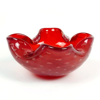 Murano Bullicante Glass Bowl or Ashtray by Barovier & Toso, 1960s-BMM-1196273