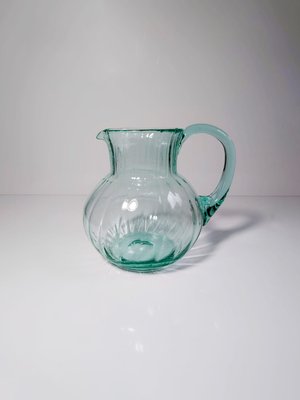 Murano Carafe in Turquoise Glass Swirl, 1950s-VTK-2022817