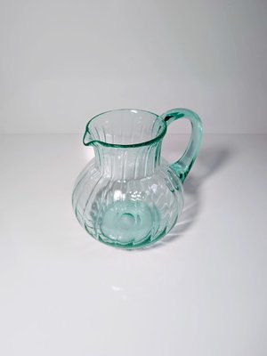 Murano Carafe in Turquoise Glass Swirl, 1950s-VTK-2022817