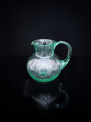 Murano Carafe in Turquoise Glass Swirl, 1950s-VTK-2022817