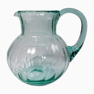 Murano Carafe in Turquoise Glass Swirl, 1950s-VTK-2022817