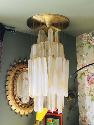 Murano Ceiling Lamp from Mazzega, 1970s-OPE-771688