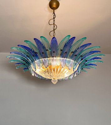 Murano Ceiling Light with Original Palmette in Blue and Turquoise, 1990-FHZ-2023492