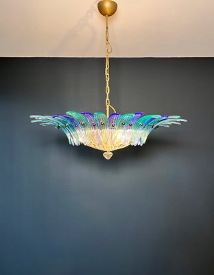 Murano Ceiling Light with Original Palmette in Blue and Turquoise, 1990-FHZ-2023492