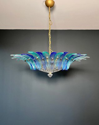 Murano Ceiling Light with Original Palmette in Blue and Turquoise, 1990-FHZ-2023492