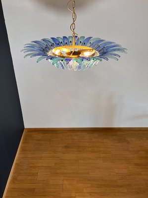 Murano Ceiling Light with Original Palmette in Blue and Turquoise, 1990-FHZ-2023492