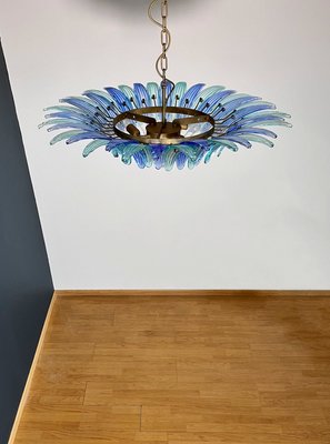 Murano Ceiling Light with Original Palmette in Blue and Turquoise, 1990-FHZ-2023492