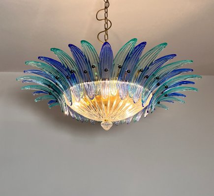 Murano Ceiling Light with Original Palmette in Blue and Turquoise, 1990-FHZ-2023492