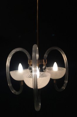 Murano Chandelier by Ercole Barovier for Reticello Venice, 1940s-MBH-1031961