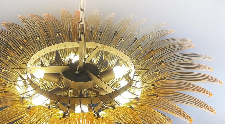 Murano Chandelier in Amber Glasses, 1990-OVO-1670001