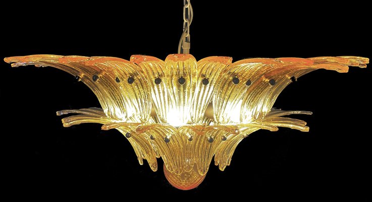 Murano Chandelier in Amber Glasses, 1990-OVO-1670001