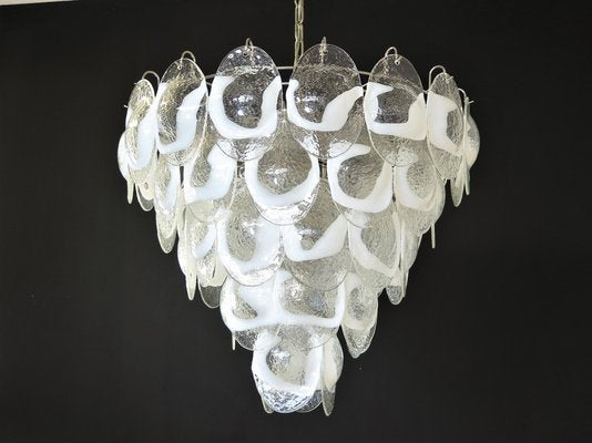 Murano Chandelier with 50 Lattimo Glasses by Mazzega, 1979-FHZ-969979