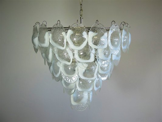 Murano Chandelier with 50 Lattimo Glasses by Mazzega, 1979-FHZ-969979