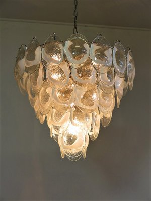 Murano Chandelier with 50 Lattimo Glasses by Mazzega, 1979-FHZ-969979