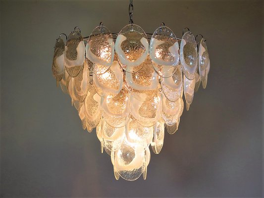 Murano Chandelier with 50 Lattimo Glasses by Mazzega, 1979-FHZ-969979