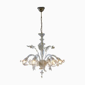 Murano Chandelier with Flowers, 1980s-POG-1822379