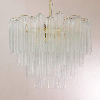 Murano Clear Glass Tronchi Chandelier, 1990s-MPO-2019670