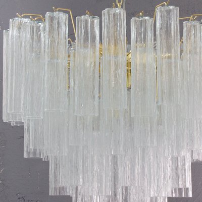 Murano Clear Glass Tronchi Chandelier, 1990s-MPO-2019670