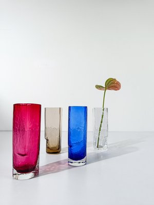 Murano Colored Long Drink Glasses by Nason Moretti, Italy, 1960s, Set of 12-UIW-2034456