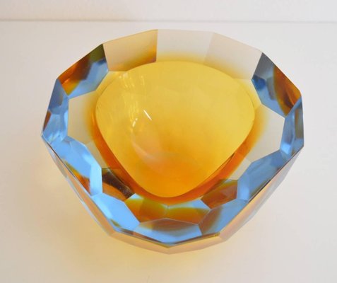 Murano Crystal Glass Sommerso Ashtray by Flavio Poli, Italy, 1950-VNE-966032