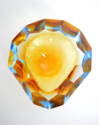 Murano Crystal Glass Sommerso Ashtray by Flavio Poli, Italy, 1950-VNE-966032