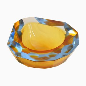 Murano Crystal Glass Sommerso Ashtray by Flavio Poli, Italy, 1950-VNE-966032