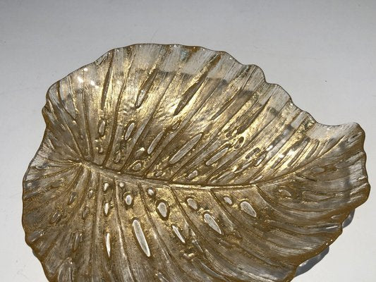 Murano Crystal Leaf Dish-BA-1365353