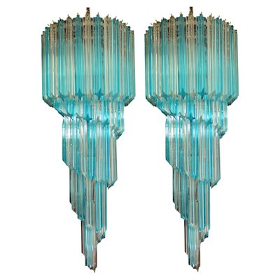 Murano Crystal Prism Chandeliers, 1990s, Set of 2-OVO-1821660