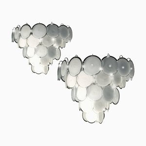 Murano Disc Chandeliers from Vistosi, 1970s, Set of 2-MBH-1032264